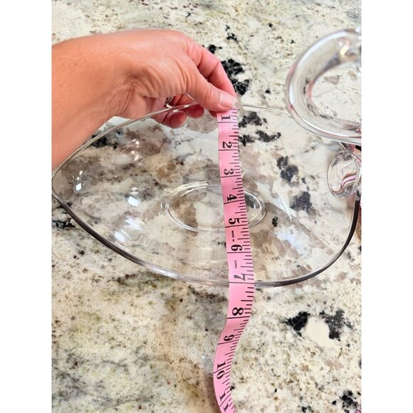 Vtg 1950s Duncan & Miller Clear Glass Swan Bowl Dish Lg Retro Centerpiece Read - Picture 8 of 13